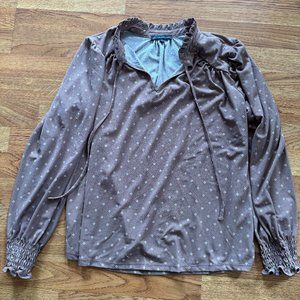 Designer Adrianna Papell brown blouse